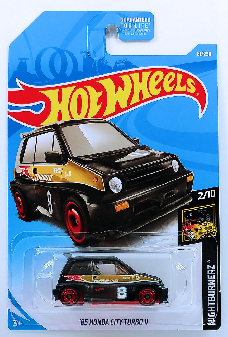 Игрушечная машинка Hot Wheels 85 Honda City Turbo II 2019 Nightburnerz №081 (FYF79)
