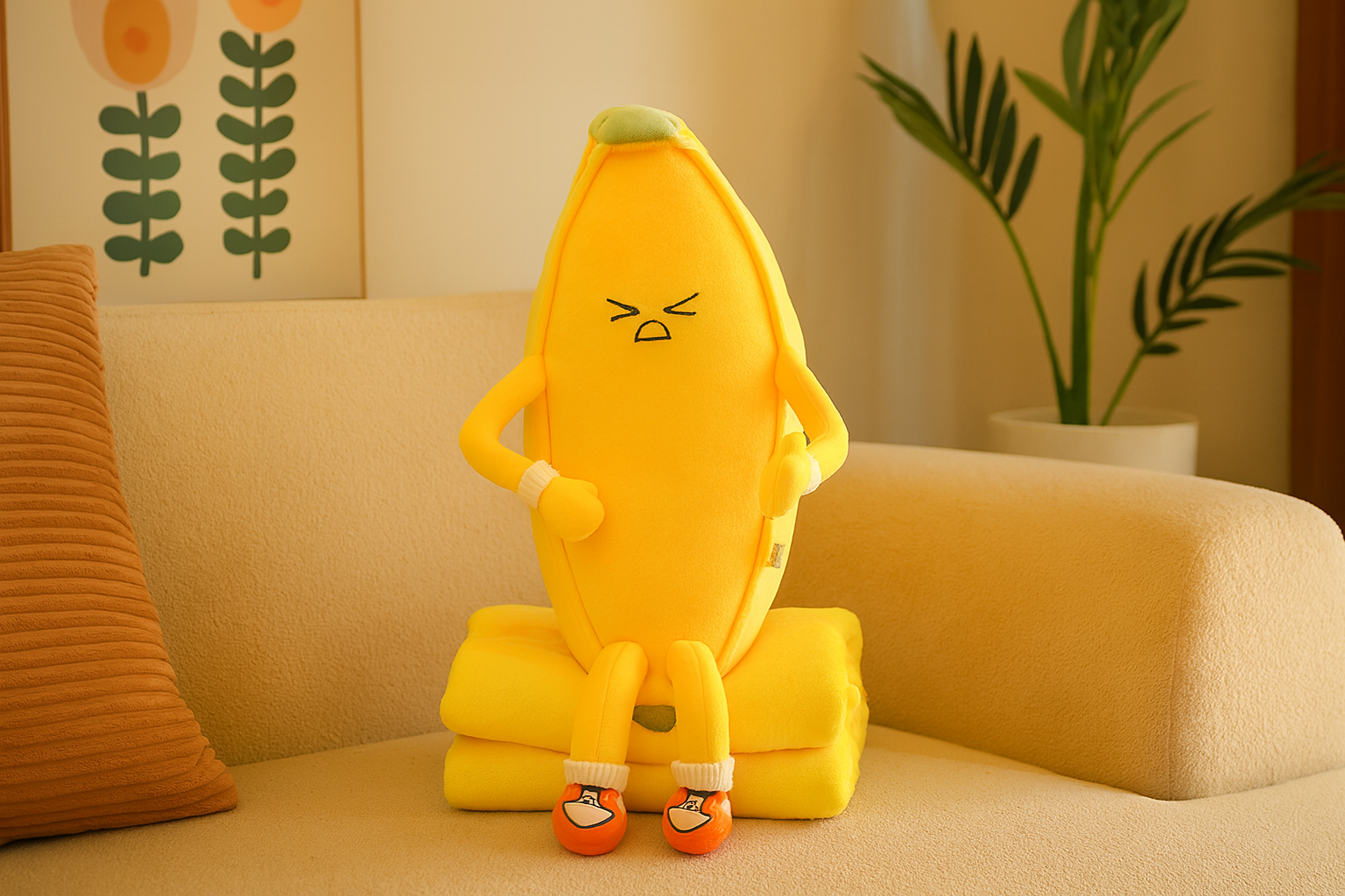 Игрушка-подушка с пледом Банан 3в1 Желтый (MH-520-9yellow) Игрушка-подушка с пледом Банан 3в1 Желтый (MH-520-9yellow)