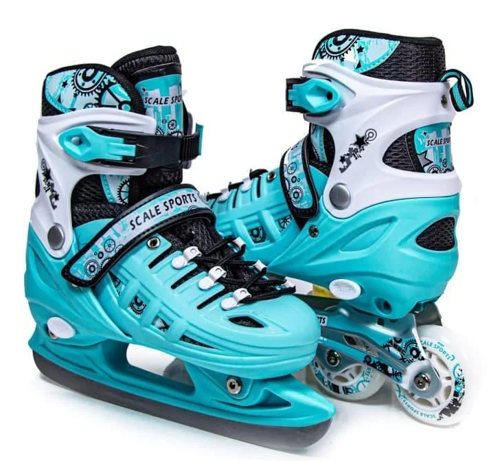Комплект ролики-коньки Scale Sports 2в1 р. 29-33 Мятный (53681290) - фото 1