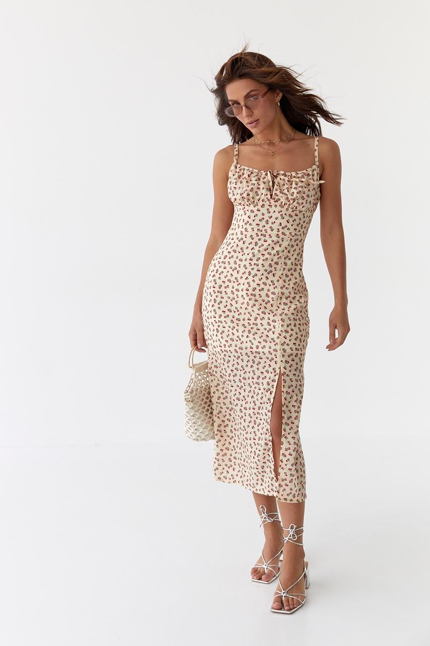 Сарафан миди ModaWay L Кремовый (9496311)