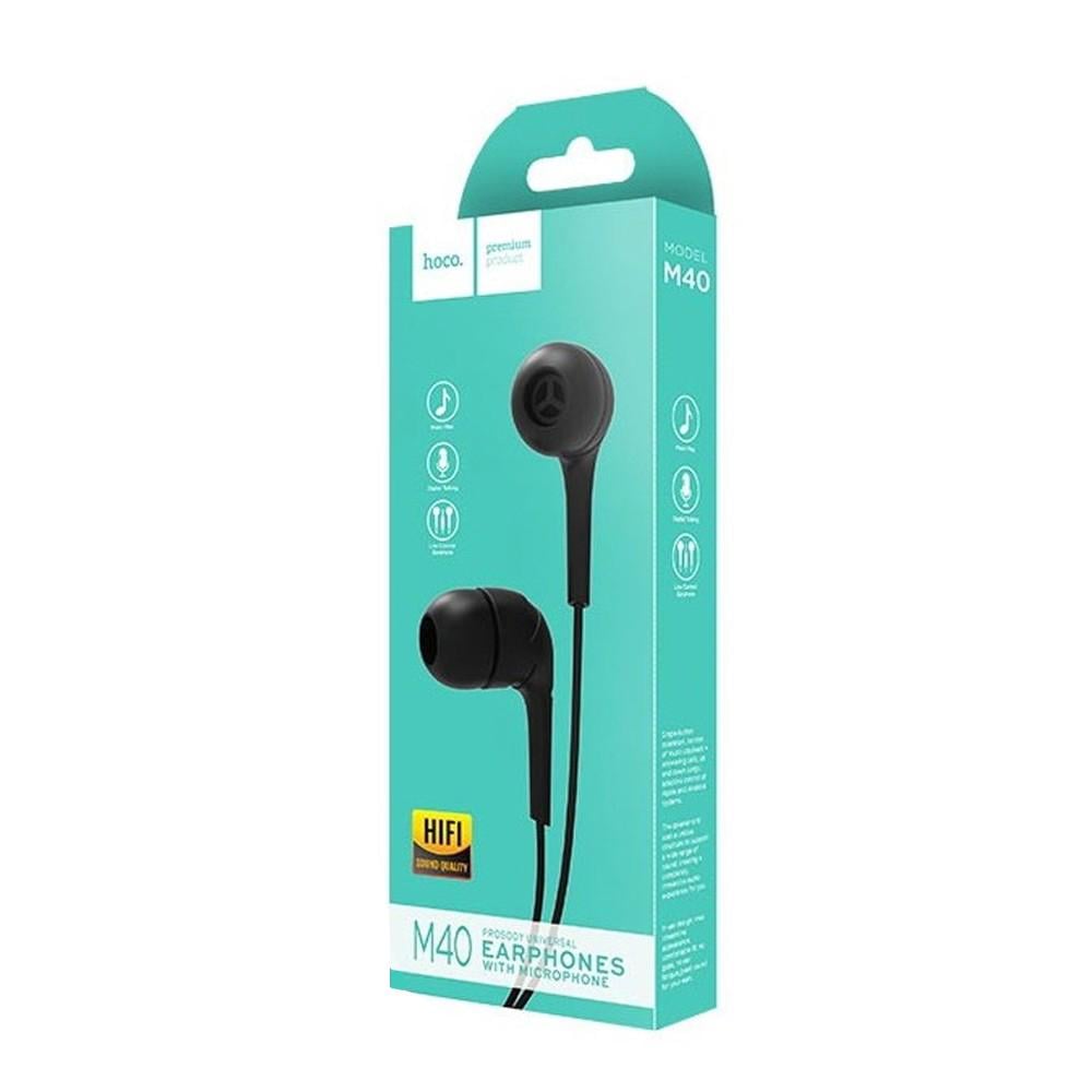 Навушники Hoco M40 Prosody universal earphones з мікрофоном Black - фото 2