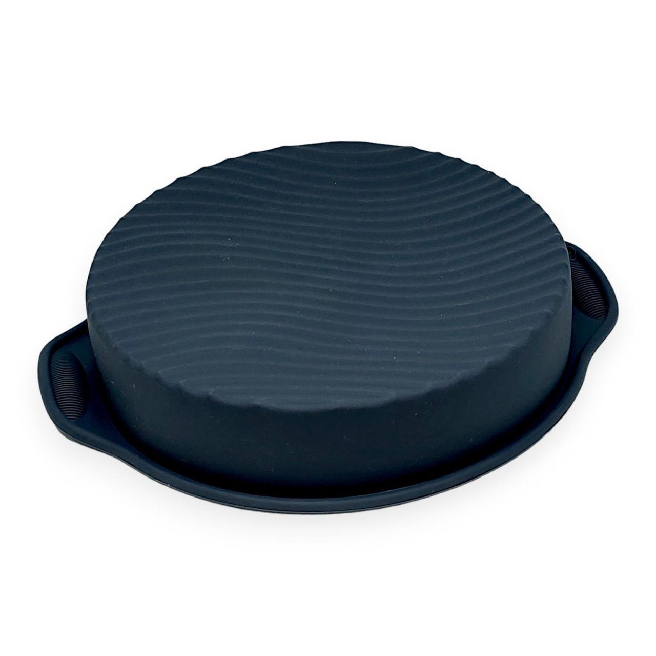 Форма для пирогів та тортів LuxShine 237-1 з ручками та рифленим дном силіконова Сірий (205117) - фото 4