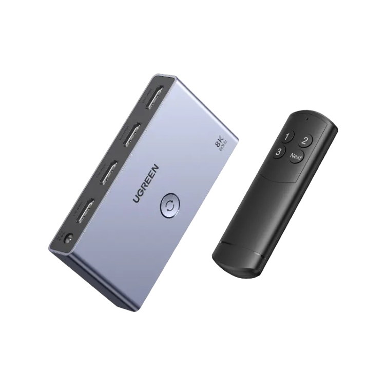 Переключатель UGREEN CM624 HDMI Switch Ultra HD 3в1 Grey (15604)