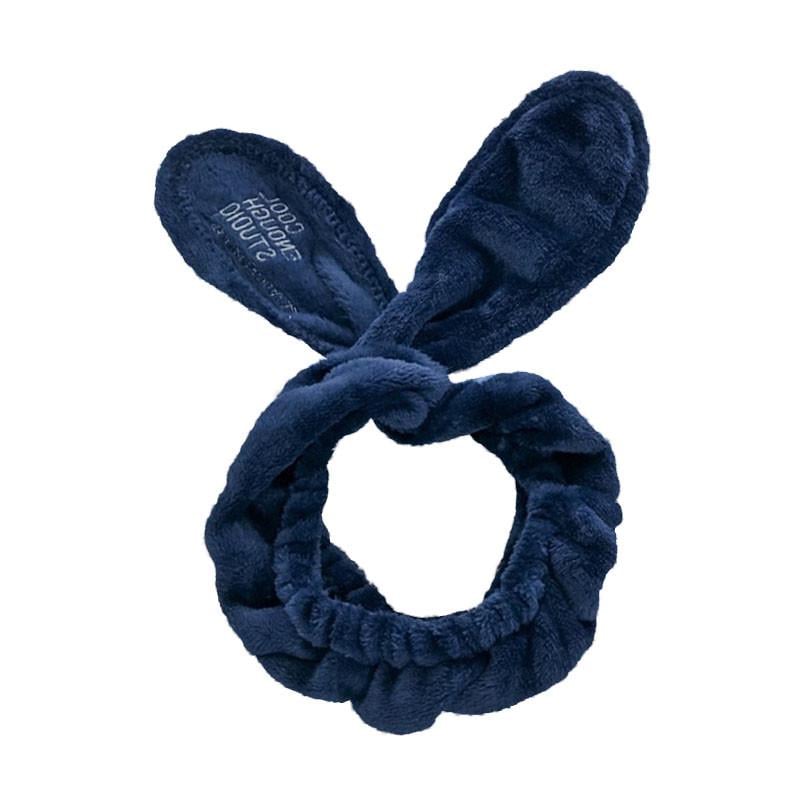 Повязка косметическая для фиксации волос Lesko FN004GJX Navy Blue макияжа косметических процедур с ушками