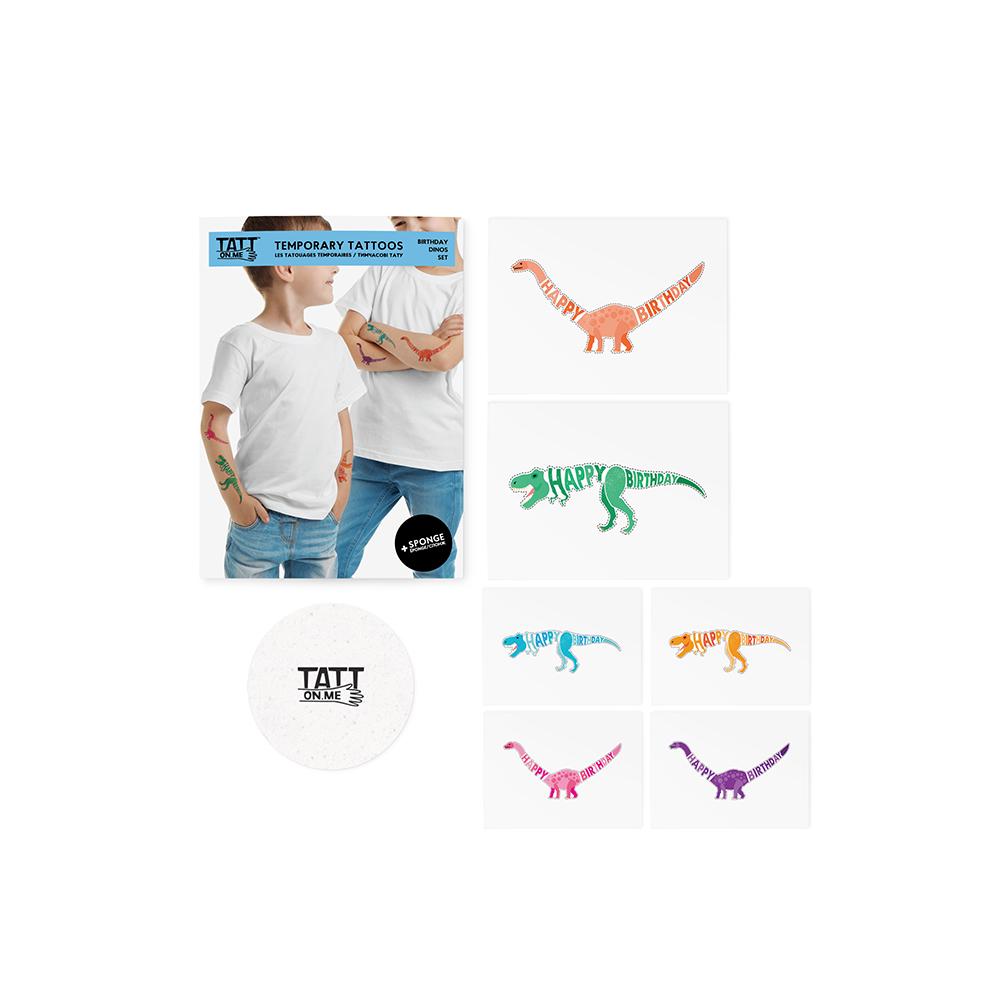 Временные тату TATTon.me Birthday Dinos Set 6 шт. (TSBirthdayDinos) - фото 4