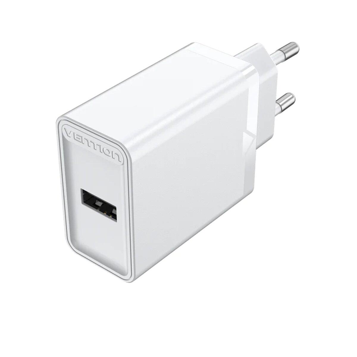 Зарядний пристрій мережевий Vention 1-port USB Wall Charger12 W EU-Plug White (588713) - фото 2