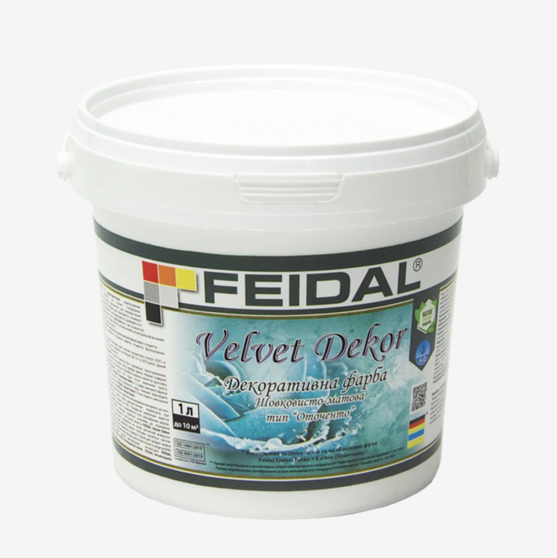 Краска интерьерная декоративная Feidal Velvet Dekor 1 л Белый (1886454876)