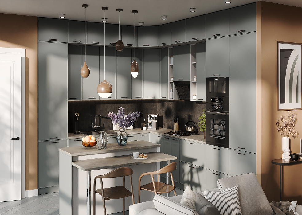 Кухня модульная Ariel Серый