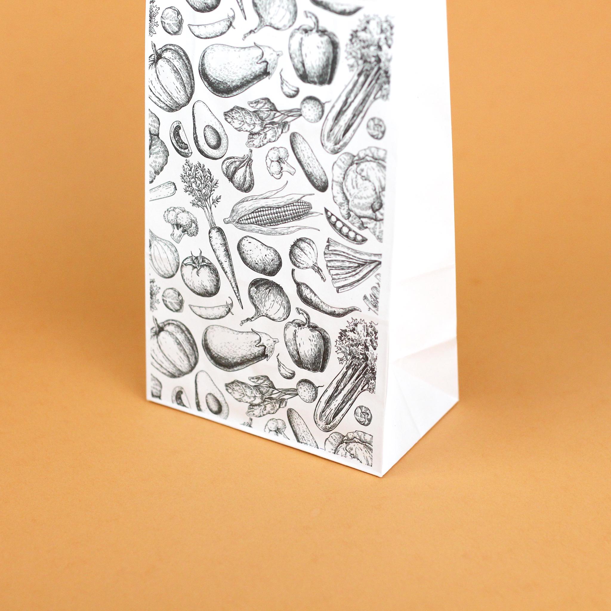 Пакет крафт подарунковий з принтом Продукти 150х90х240 мм 20 шт. Білий - фото 4 Пакет крафт подарунковий з принтом Продукти 150х90х240 мм 20 шт. Білий - фото 4