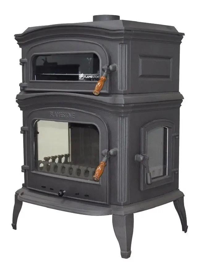 Печь чугунная Flame Stove Altara Premium с духовкой и боковой дверцей (FS-033YK)