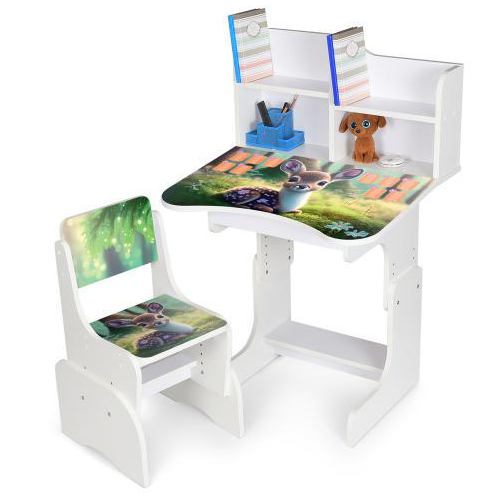 Парта со стульчиком N 2071-3-1 Олень с таблицей умножения - фото 1 Парта со стульчиком N 2071-3-1 Олень с таблицей умножения - фото 1
