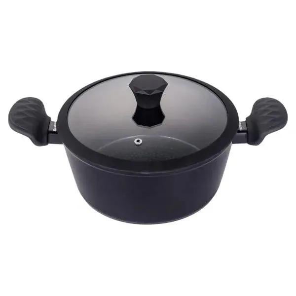Кастрюля-котел со стеклянной крышкой Edenberg EB-3487 5,1 л 26 см с алмазным покрытием (PH00898)