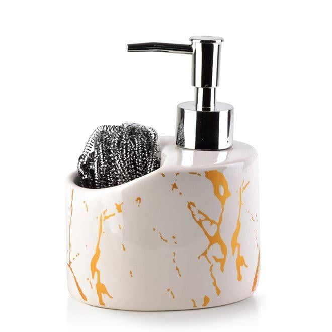 Диспенсер для мытья посуды Cristie 35939 300 мл с проволочной губкой Белый (DR017844)