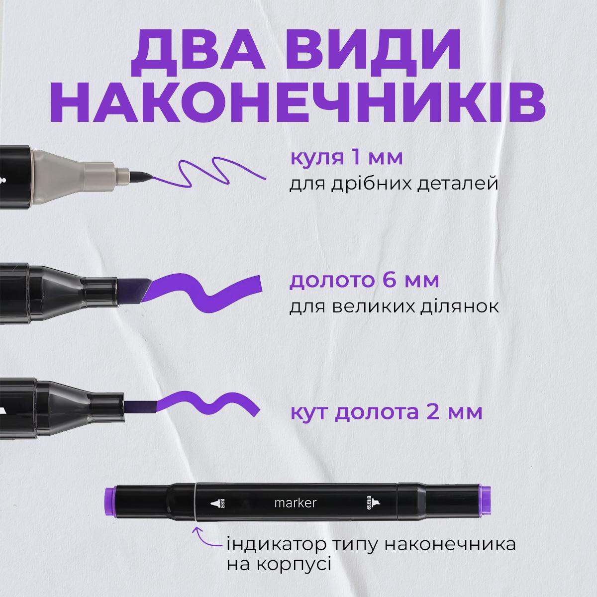 Набор скетч маркеров двухсторонний Kayfovo MA-12 для рисования с чехлом 60 шт. (28921) - фото 7 Набор скетч маркеров двухсторонний Kayfovo MA-12 для рисования с чехлом 60 шт. (28921) - фото 7