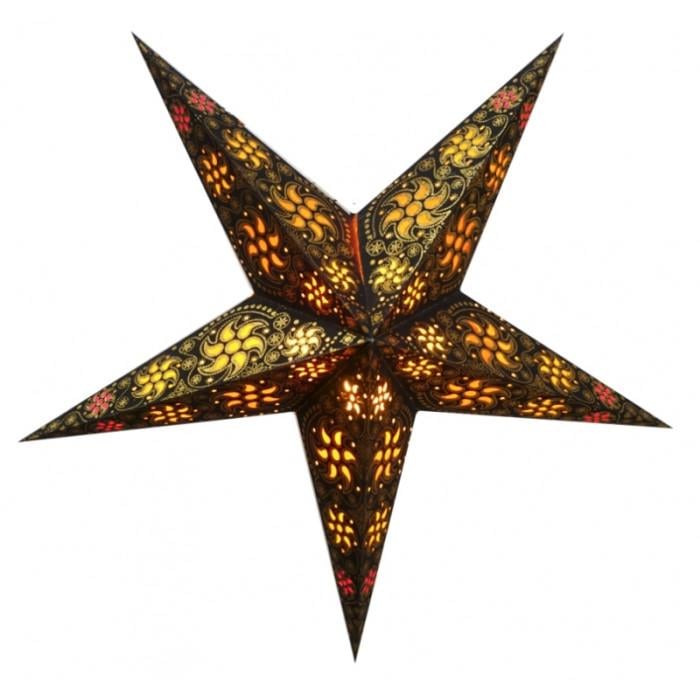 Светильник Звезда картонная 5 лучей Black CYCLONE ZARI (9050086)