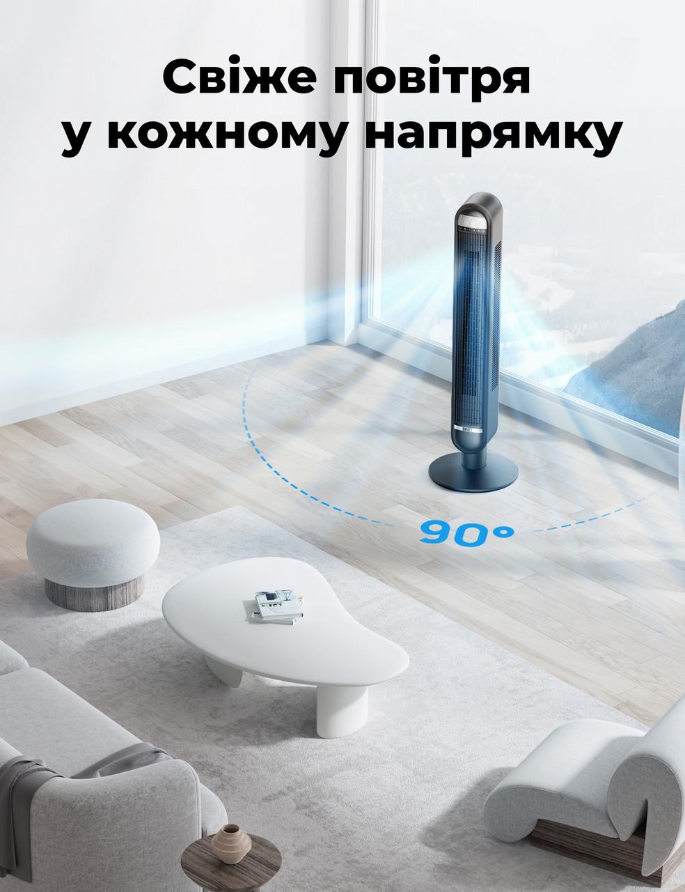 Вентилятор баштовий Cruiser DR-HTF019 DREO 6 швидкостей 106 см 90° 30дБ пульт - фото 3