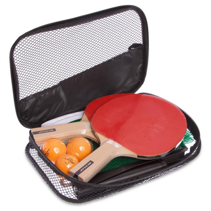 Набор для настольного тенниса Dunlop RAGE DL679212 2 ракетки 3 мяча сетка с креплением с чехлом (DL679212)