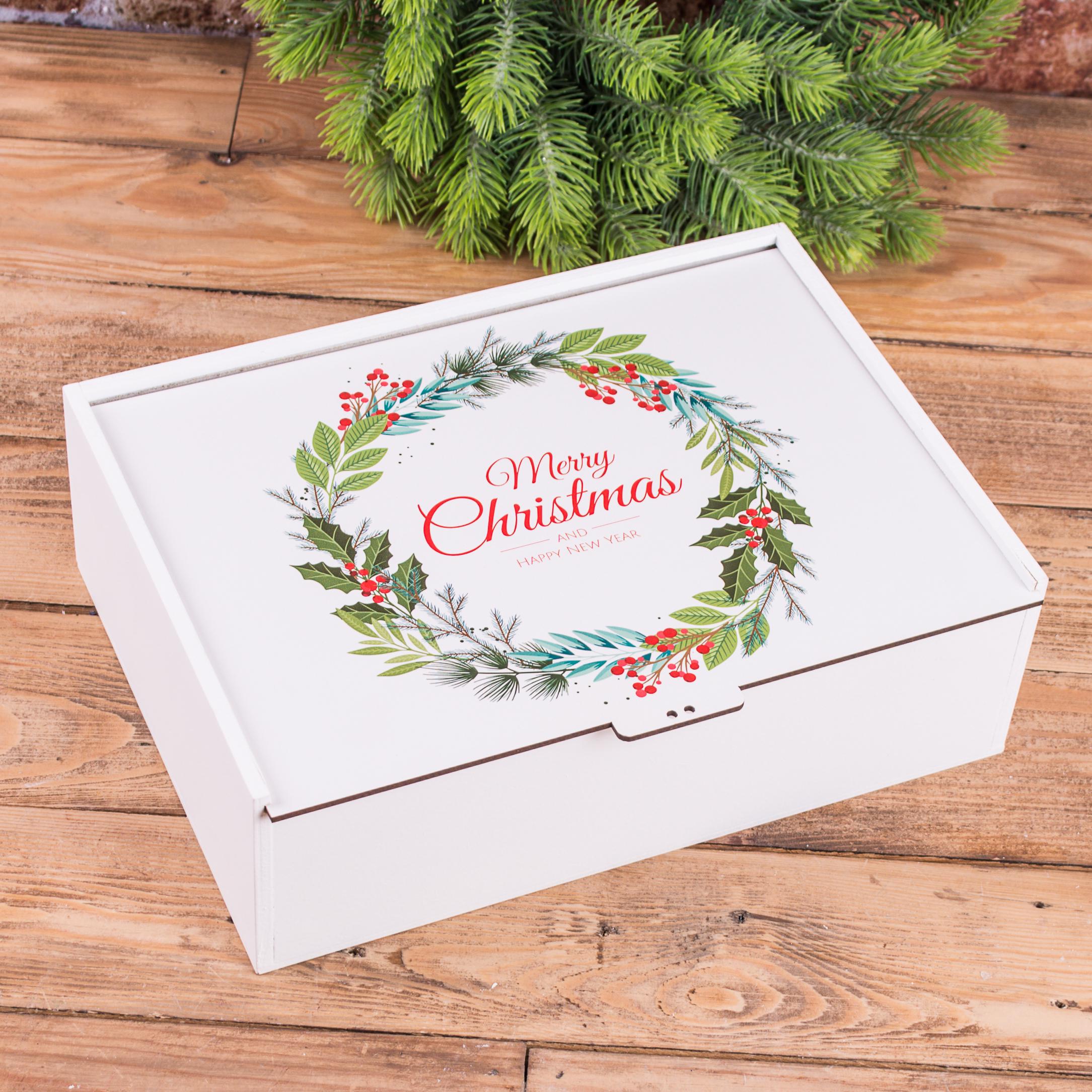 Коробка прямоугольная Merry Christmas 29 см (4438-2)