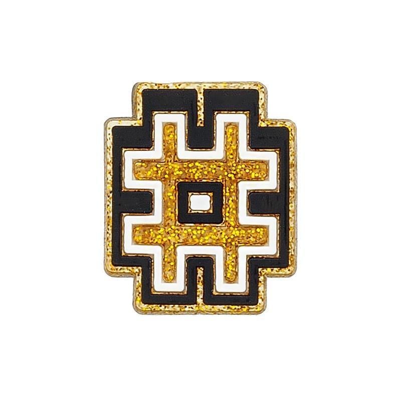 Джибитс для кроксов 5777 Символ # хештег 1 шт. Золотистый (2087785406)