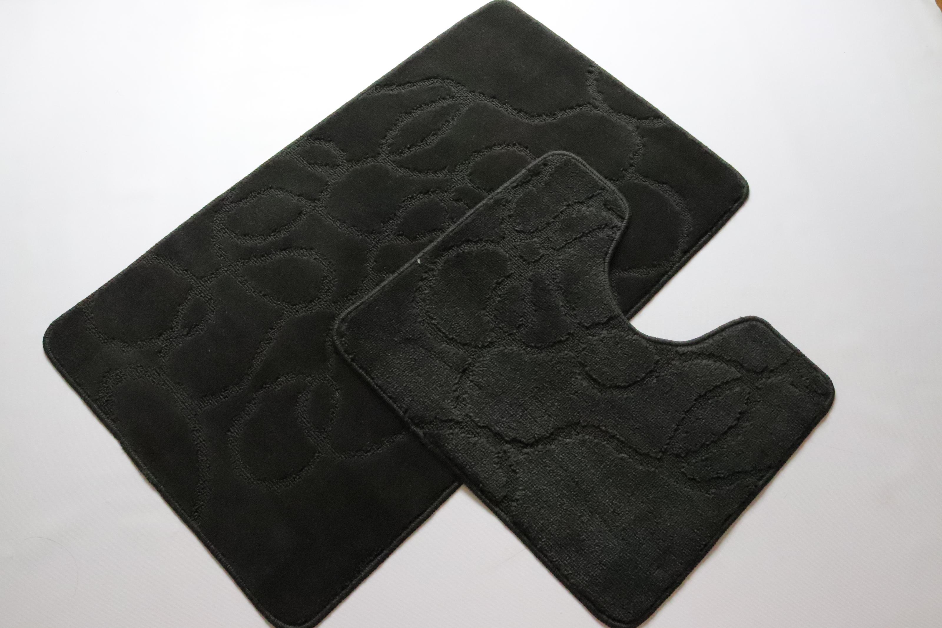 Набор ковриков для ванной и туалета Vonaldi 80x50/40x50 см Black (10639/s) Набор ковриков для ванной и туалета Vonaldi 80x50/40x50 см Black (10639/s)