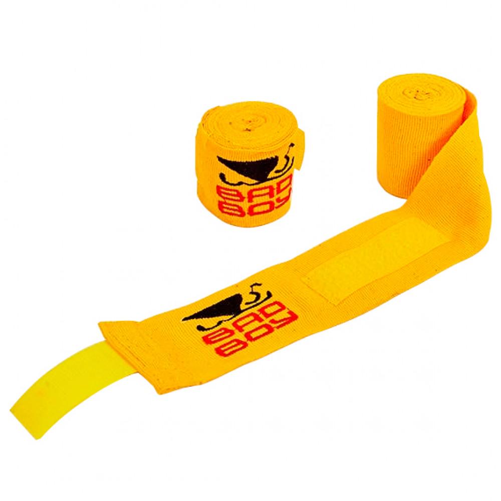 Бинти боксерські Bad Boy 5464-3-6 бавовна з еластаном 3 м Жовтий (5464-3-6)