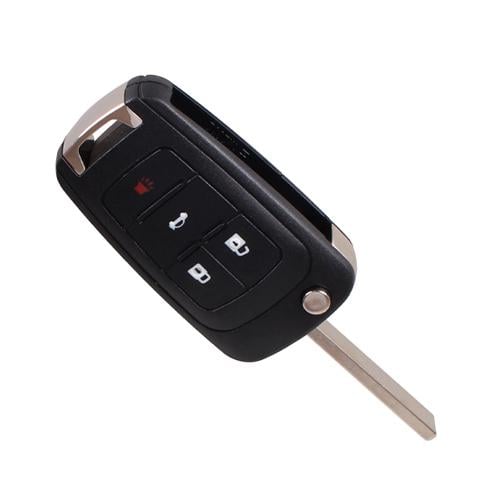 Заготовка-корпус для ключа запалювання автомобіля під чіп 4 кнопки для DKT0269 Chevrolet HU100 Black (510055)