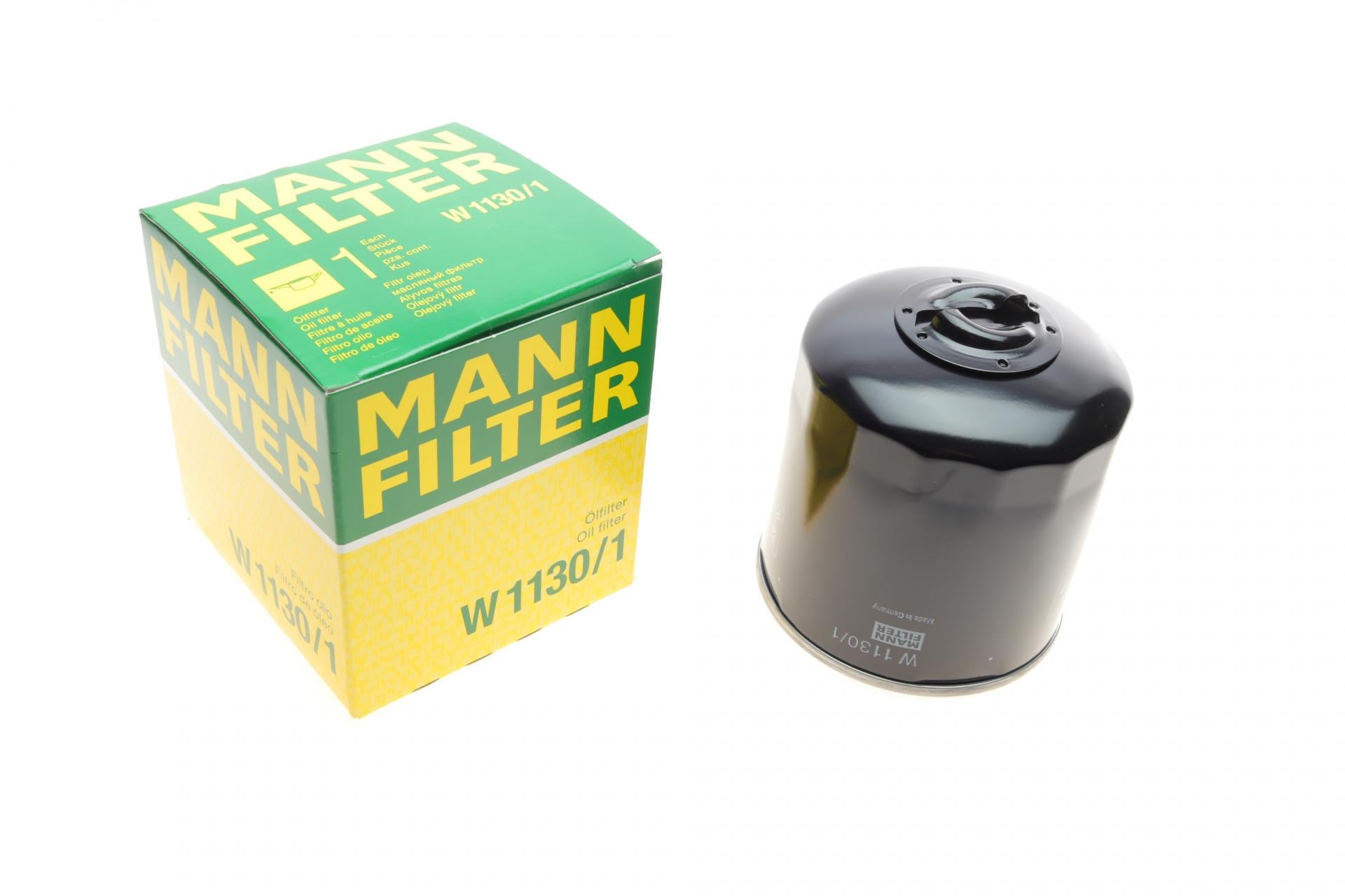 Фильтр масляный Mann-Filter для VW T4 1,9D 90-03/1,9TD 92-96/Audi A6 2,5TDI 94-97/Audi 100 2,0TD 82-90/2,4D 89-94 (W 1130/1)