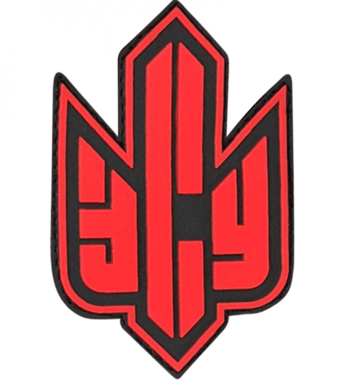 Шеврон ПВХ Трезубец ВСУ Black/Red (KG-8549)