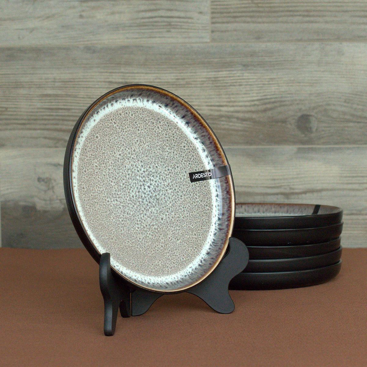 Набор тарелок Ardesto Bolzano 30 пр. Черно-коричневый - фото 8 Набор тарелок Ardesto Bolzano 30 пр. Черно-коричневый - фото 8