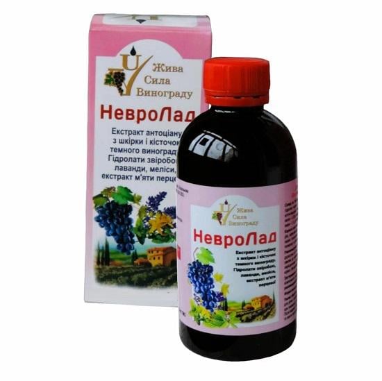 Фітокомпозиція для нервової системи Жива Сила Винограду НевроЛад 250 мл (ЖСВ34)
