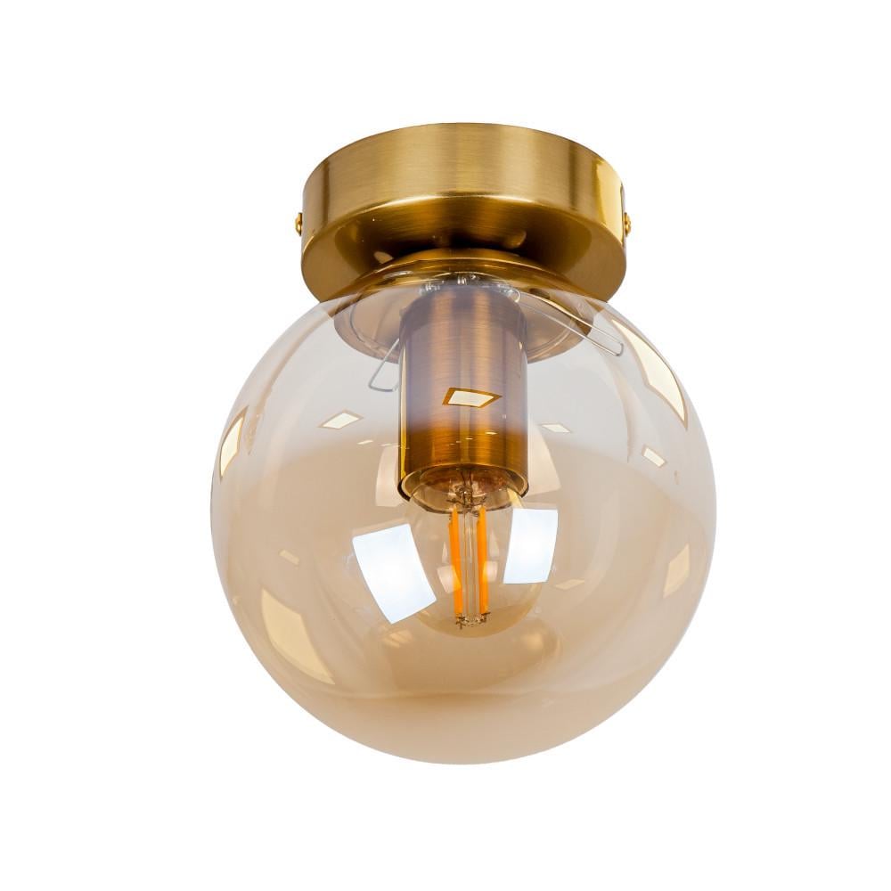 Світильник стельовий Levistella 756XPR150F-1 BRZ+BR із скляним плафоном Коричневий/Бронзовий (1887935496)