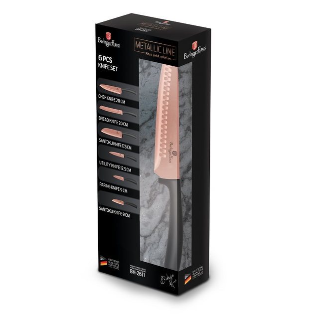 Набор ножей Berlinger Haus Metallic Line Rose Gold Edition (BH-2611)
