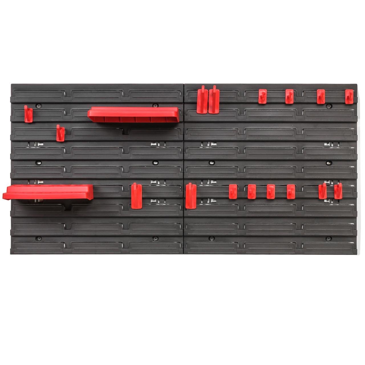 Панель навісна для інструментів 78х39 см з подвійною поличкою та тримачами (MIX598)