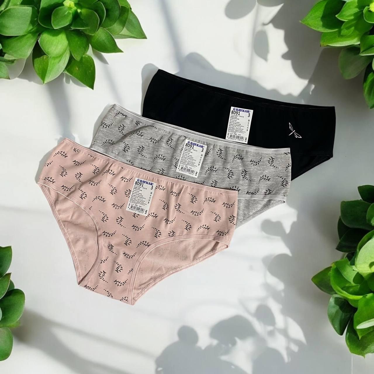 Трусы женские BAYKAR Микс комплект 3 шт. XXXL р. 52-54 (8091)