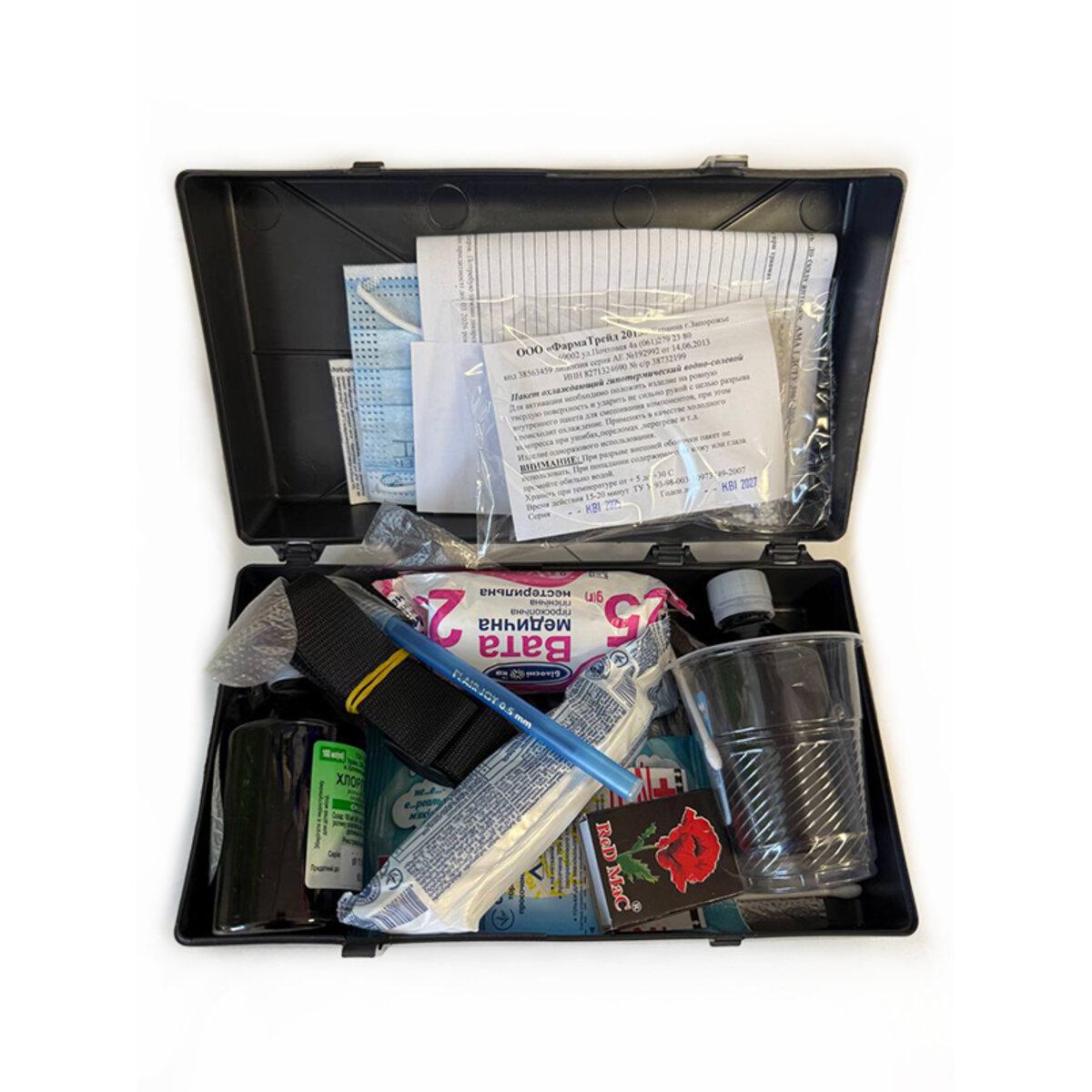 Аптечка автомобильная ОТЗ Черный - фото 4