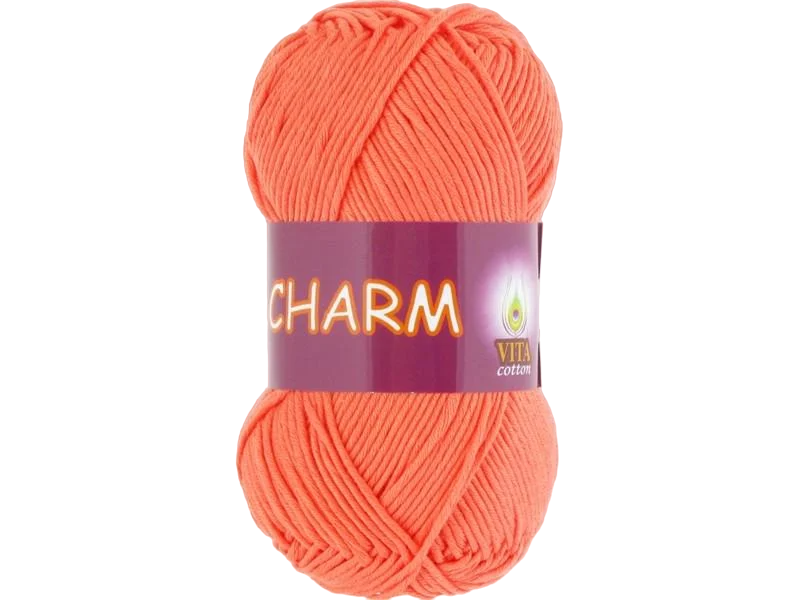 Пряжа Vita Cotton Charm 4196 оранж (3340)