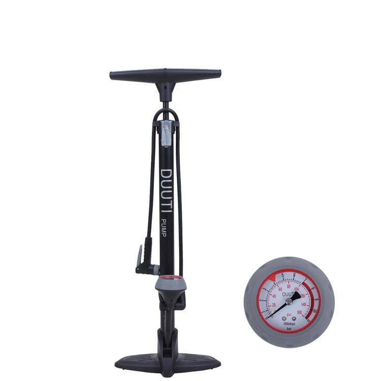 Насос велосипедный VELOSTEEL Premium напольный для накачки велосипедных шин с насадками Черный (Big_PP-006G_B)
