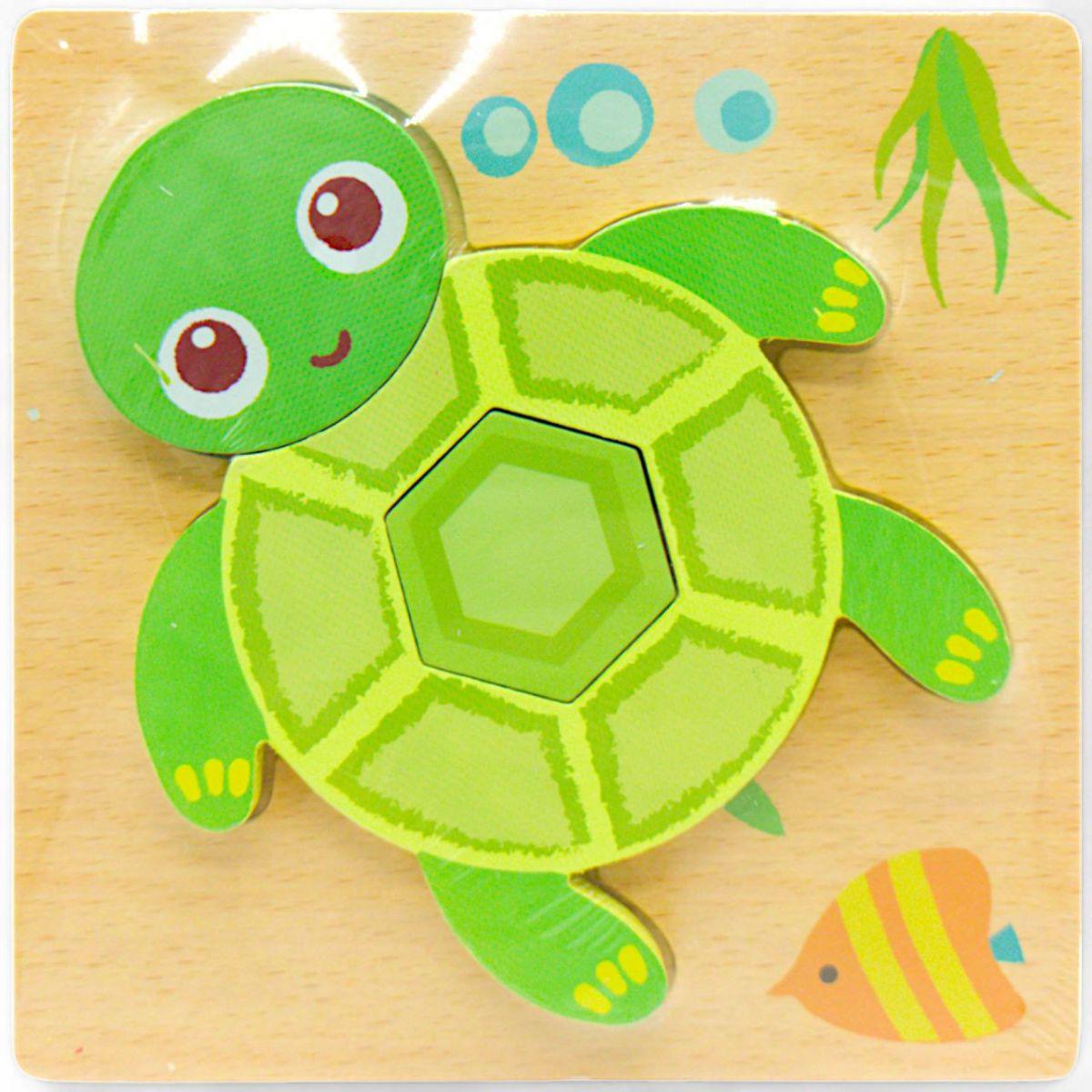 Пазлы-вкладыши Мир животных черепаха