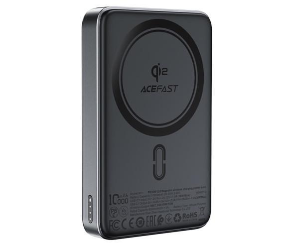 Повебанк ACEFAST M11 PD30W Qi2 magnetic wireless charging 10000 mAh Black