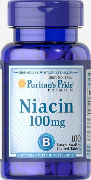 Натуральная добавка Niacin 100 mg 100 tabs (100-90-1899387-20)