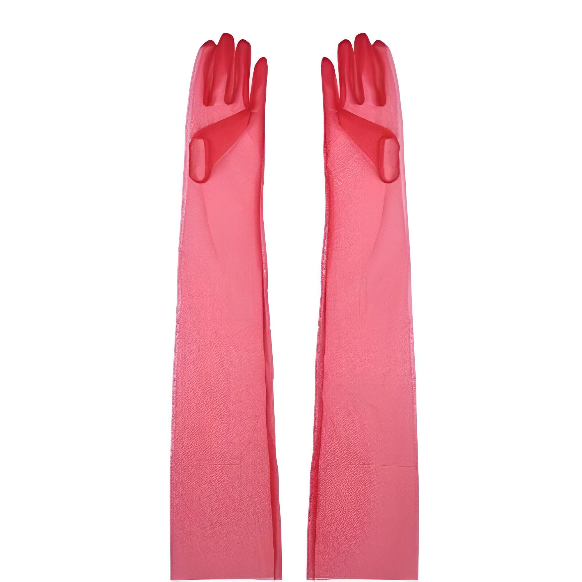 Перчатки длинные фатин Красный (1315233956)