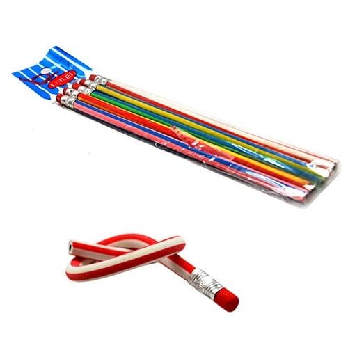 Карандаш графитовый с резинкой Stenson Гибкий 30 см в шарике 5 шт. (ST00406)