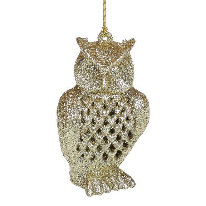 Новогодняя подвеска Flora Сова Золотой (11301)