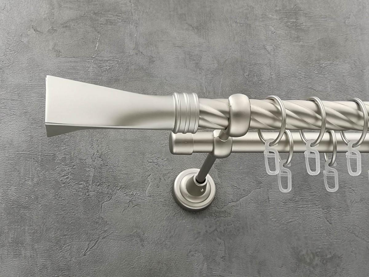 Карниз Quadrum Свінг кручена штанга подвійний відкритий 25/19 мм 300 см Сатин (264771901) Карниз Quadrum Свінг кручена штанга подвійний відкритий 25/19 мм 300 см Сатин (264771901)