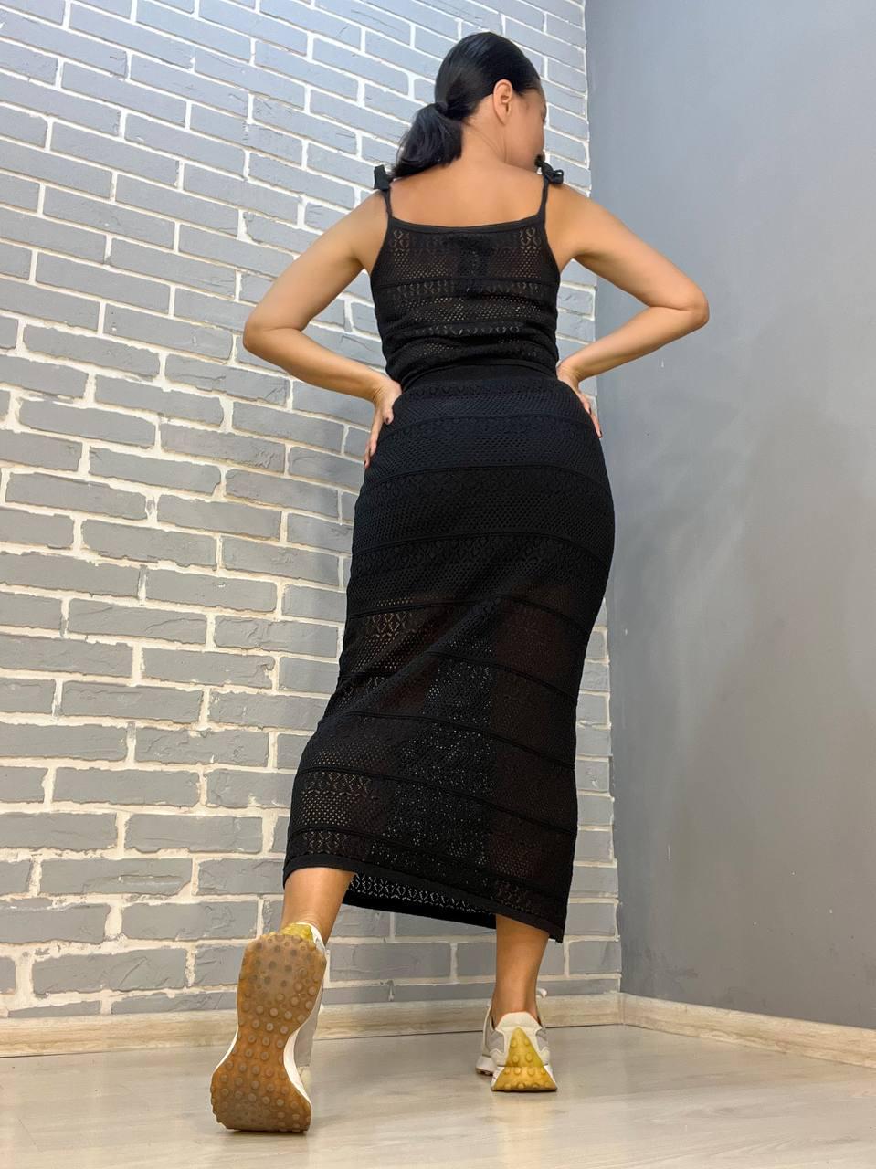 Костюм жіночий MINTAS 2456 спідниця довга з майкою OS Чорний (2444) - фото 2 Костюм жіночий MINTAS 2456 спідниця довга з майкою OS Чорний (2444) - фото 2