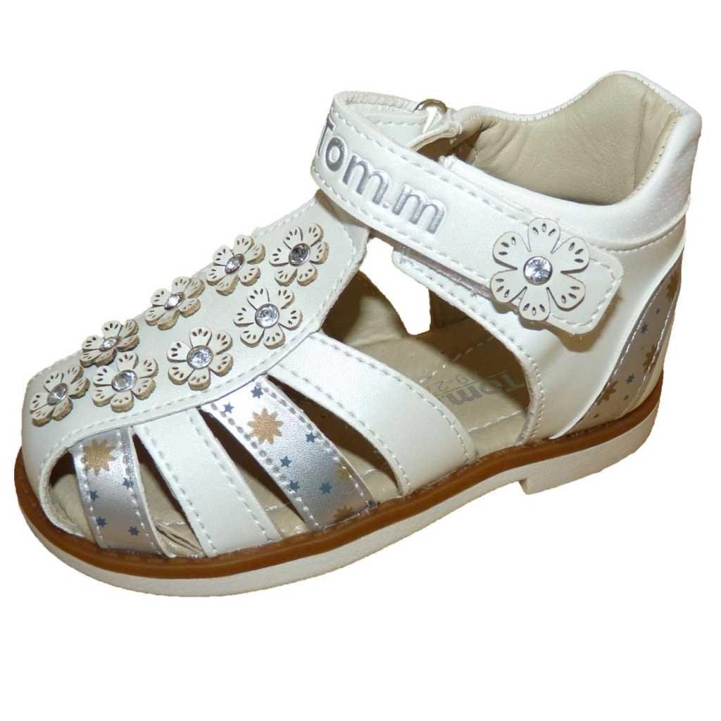 Босоножки для девочки Tom.m 109-89-27 р. 20 13,3 см Белый