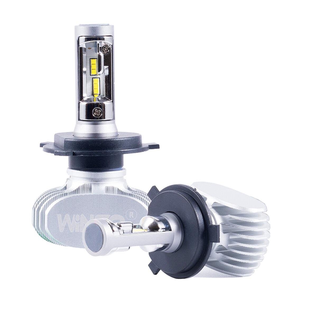 Автомобильная лампа Led Winso H4 12V/24V 6000К 4000 Lm 50W CSP Cree Chip 19х19 2 шт. (6208)