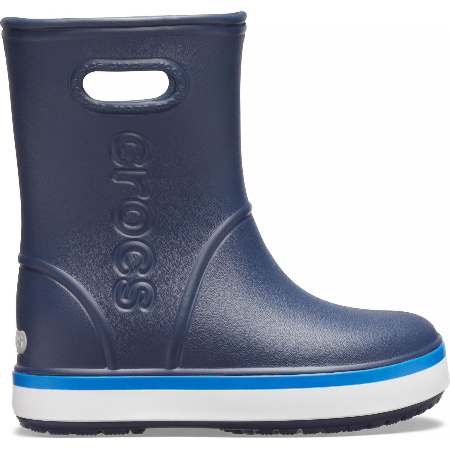 Чоботи дитячі гумові Crocs Kids Crocband Rain Boot р. 7/24 14,5 см Navy/Bright Cobalt (12279838)