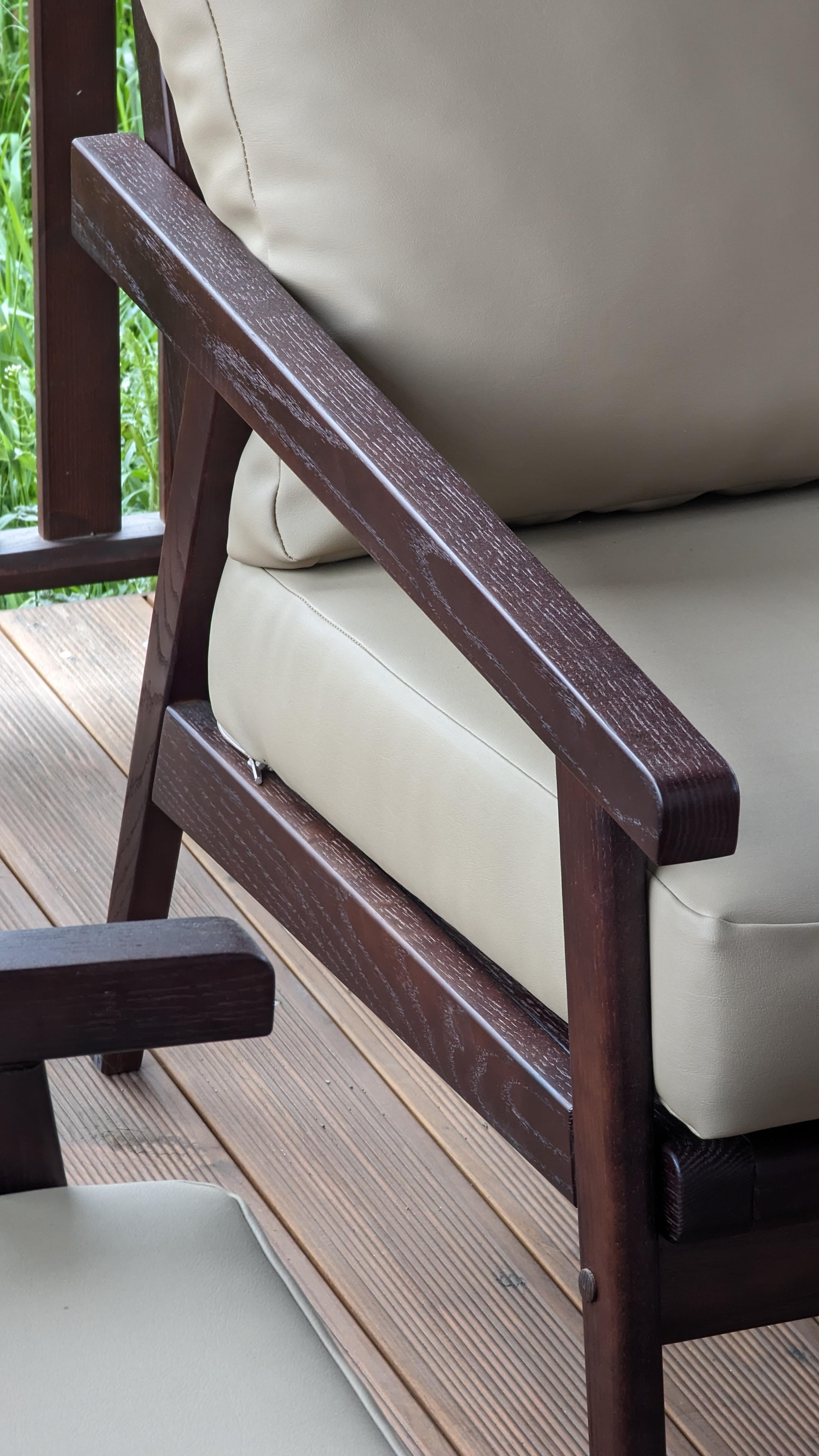 Мягкое кресло Lofty Грейс из натурального дерева Ясень/Бежевый - фото 5 Мягкое кресло Lofty Грейс из натурального дерева Ясень/Бежевый - фото 5