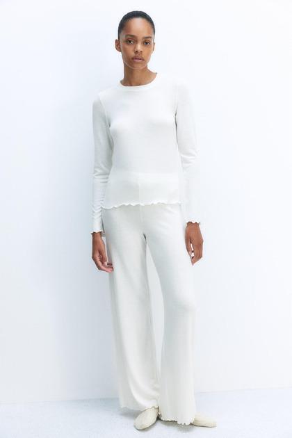 Брюки H&M M Белый (1195817П)